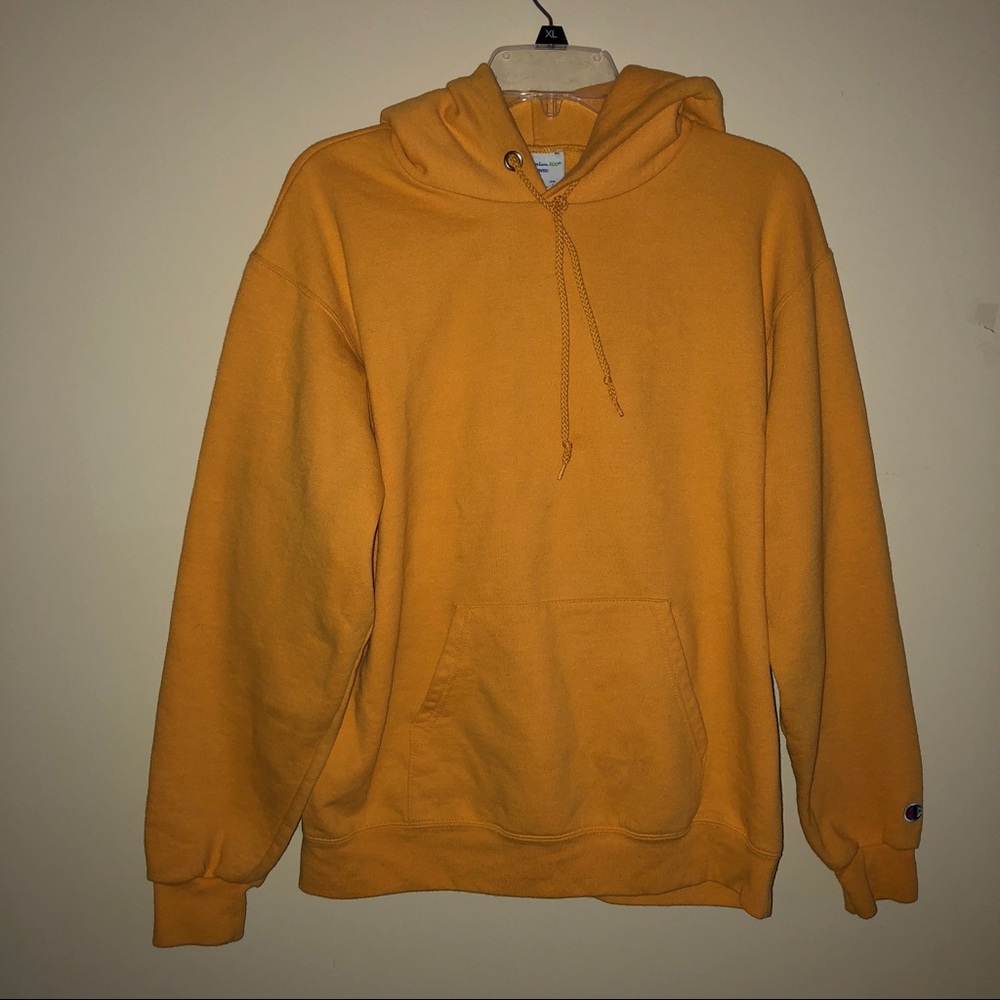 Yellow champion hoodie